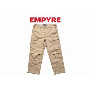 Empyre Cargo Pants Mens 32 Khaki Relaxed Fit Skater Streetwear Utility Pockets